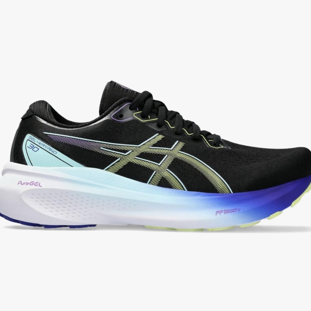 Asics Black and Yellow Athletic Shoes with Sleek Design
